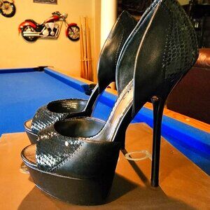 bebe Naina II Open Toe Stiletto Heels